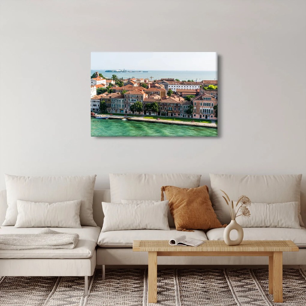 Kép - Légi felvétel a városra (90x60 cm)