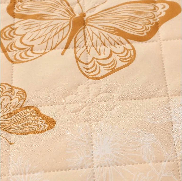Nyári takaró BUTTERFLY 140x200 cm, sárgabarack színű