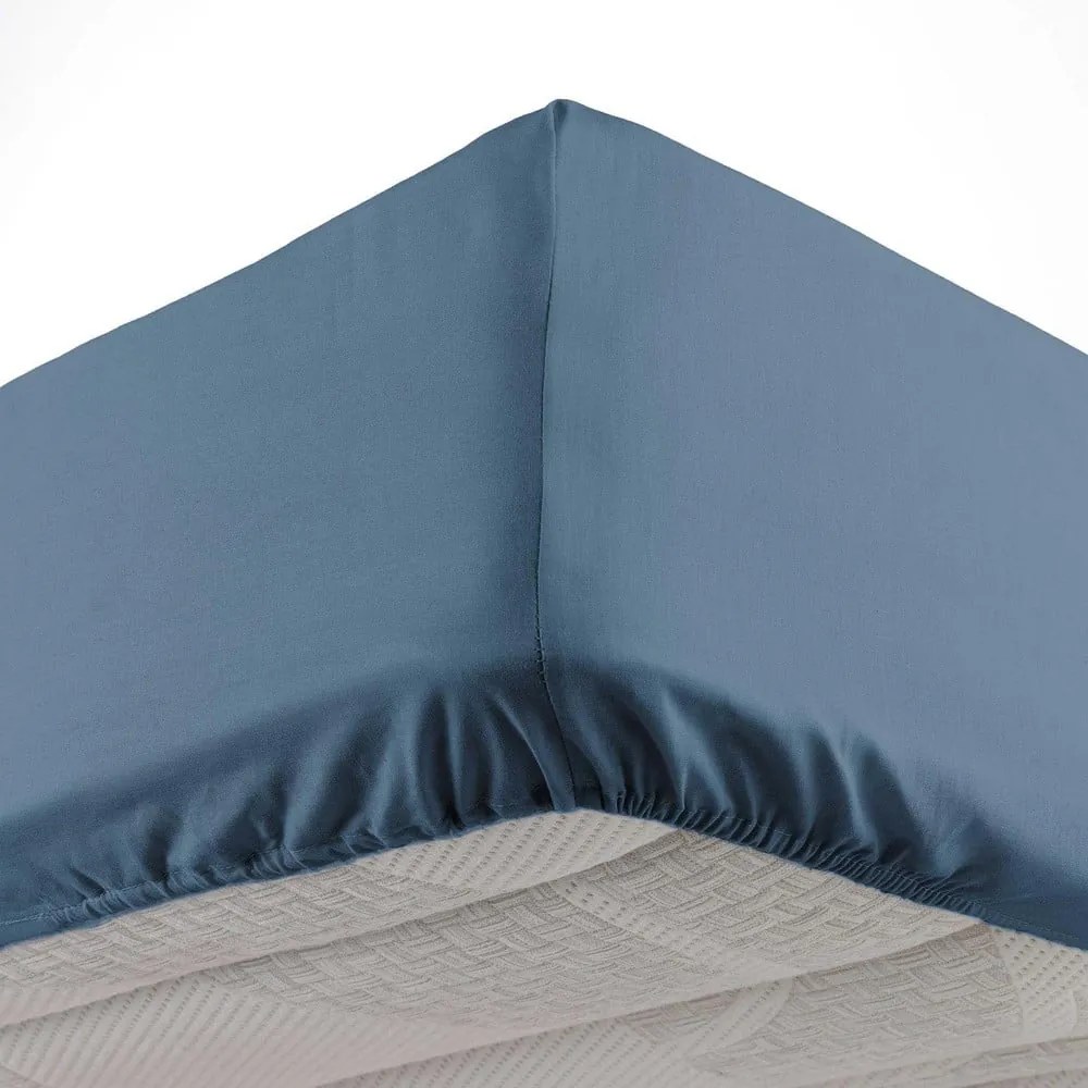 Kék gumis mikroszálas lepedő 140x190 cm Oscar – douceur d'intérieur