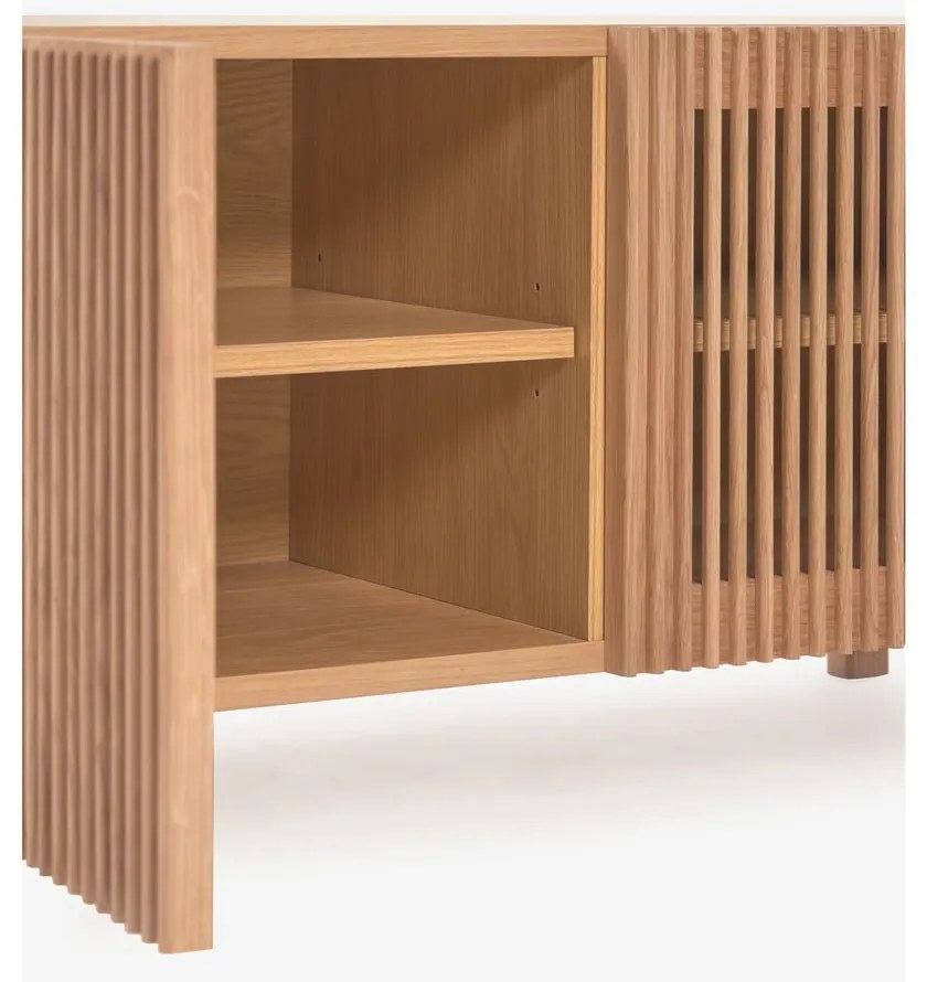 Natúr színű ülőkés cipőtartó tölgyfa dekorral Beyla – Kave Home