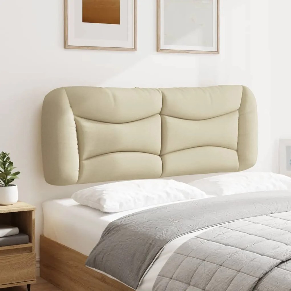 krémszínű szövet fejtámla párna 120 cm