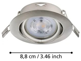 Eglo 901757 - KÉSZLET 3x LED Beépíthető lámpa FAVAZZINA 1xGU10/4W/230V króm