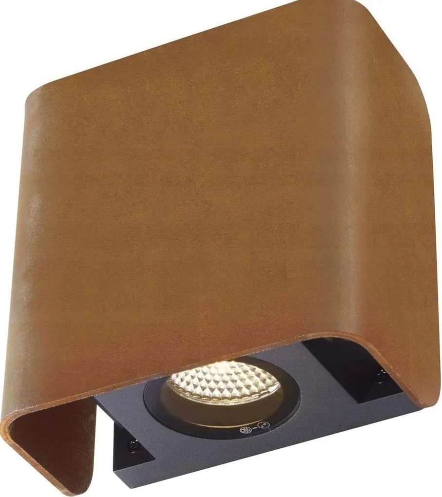 Kültéri fali lámpa Slv felső/alsó rozsdaszínű IP65 szabályozható