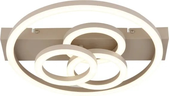 Globo 48040-40SA-LED Dimmelhető mennyezeti lámpatest DARRYL I LED/40W/230V 35x33 cm, bézs + távirányítóval