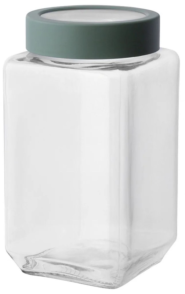 Altom Üveg szögletes doboz fedéllel 1 l, zöld, 1000 ml