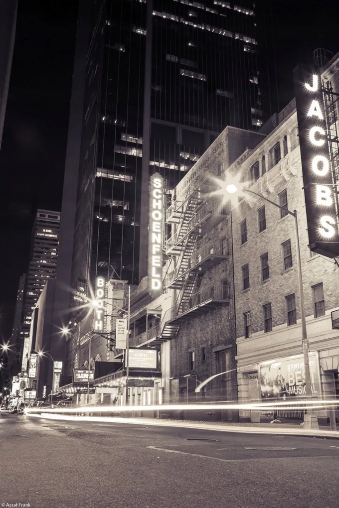 Poszter 20x30cm Times square és Broadway éjszaka New York 3, Assaf Frank