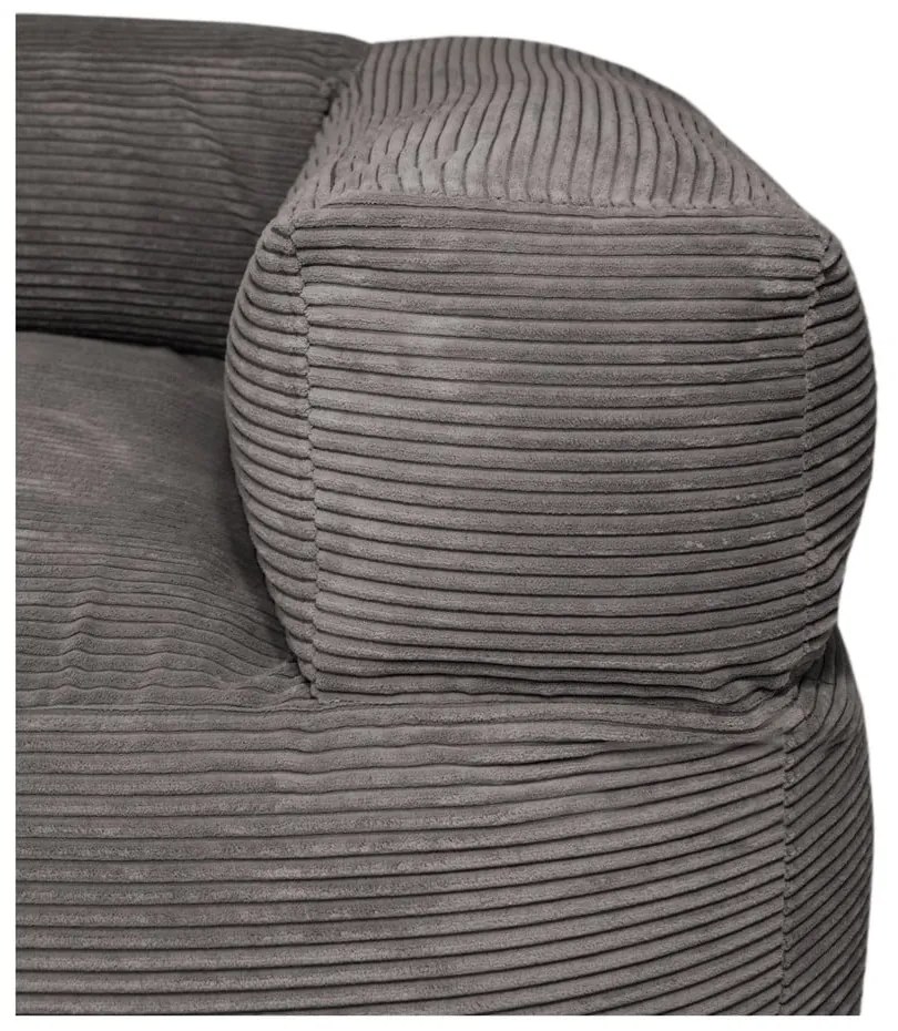 Sötétszürke kordbársony babzsákfotel Sofa MooG – SLOWDOWN