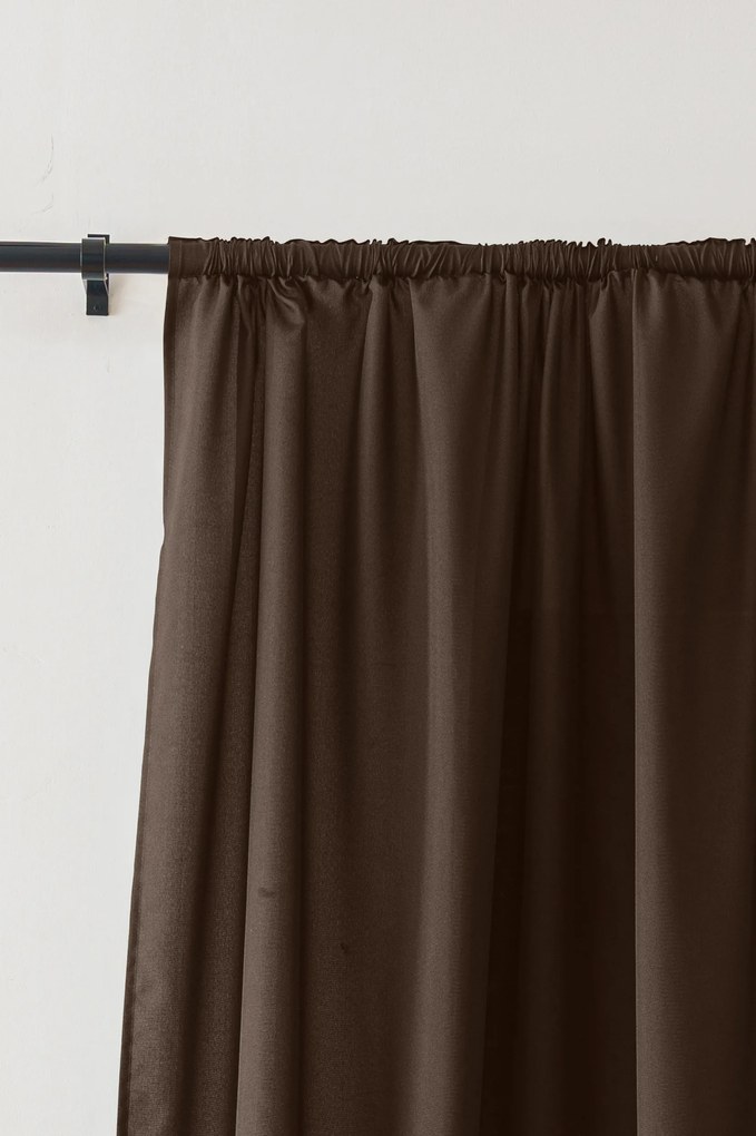 Skořébarna függöny OXFORD 140x270 cm Felfüggesztés: Hullámos sínszalag