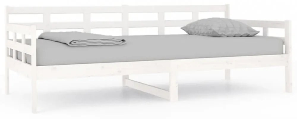 fehér tömör fenyőfa kanapéágy 90 x 200 cm