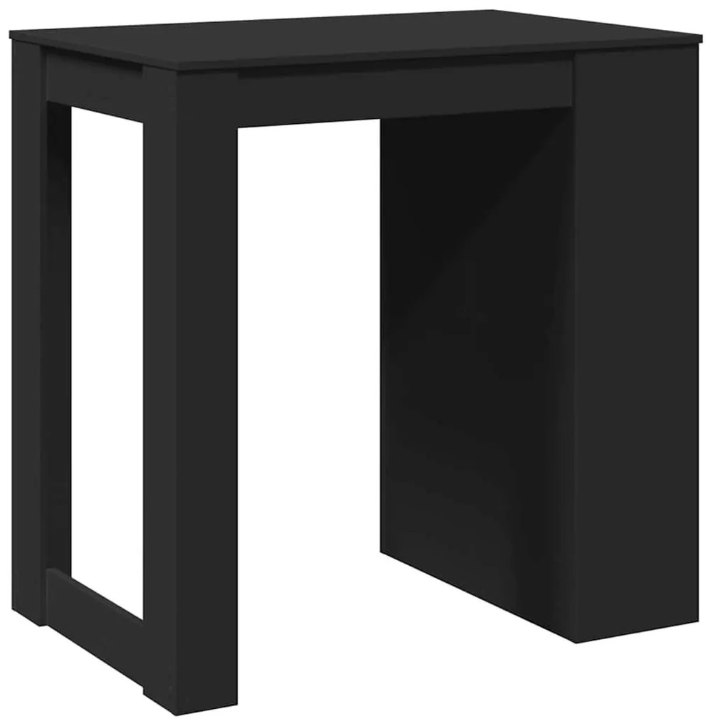 fekete szerelt fa bárasztal 102 x 70 x 103,5 cm