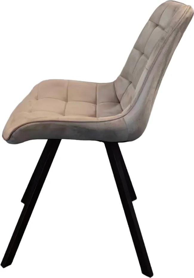 Étkezőszék, szürkésbarna Taupe Velvet szövet/fekete, SAMIRA