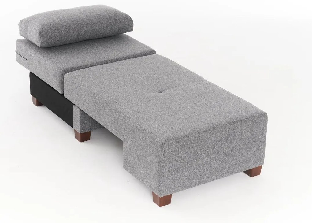 3 személyes kanapéágy Perenna Linen - Szürke