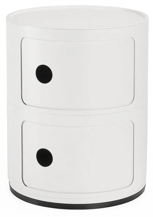Kartell Componibili 4986 tárolóasztal, matt, 2 tárolórésszel, több színben Szín: fekete