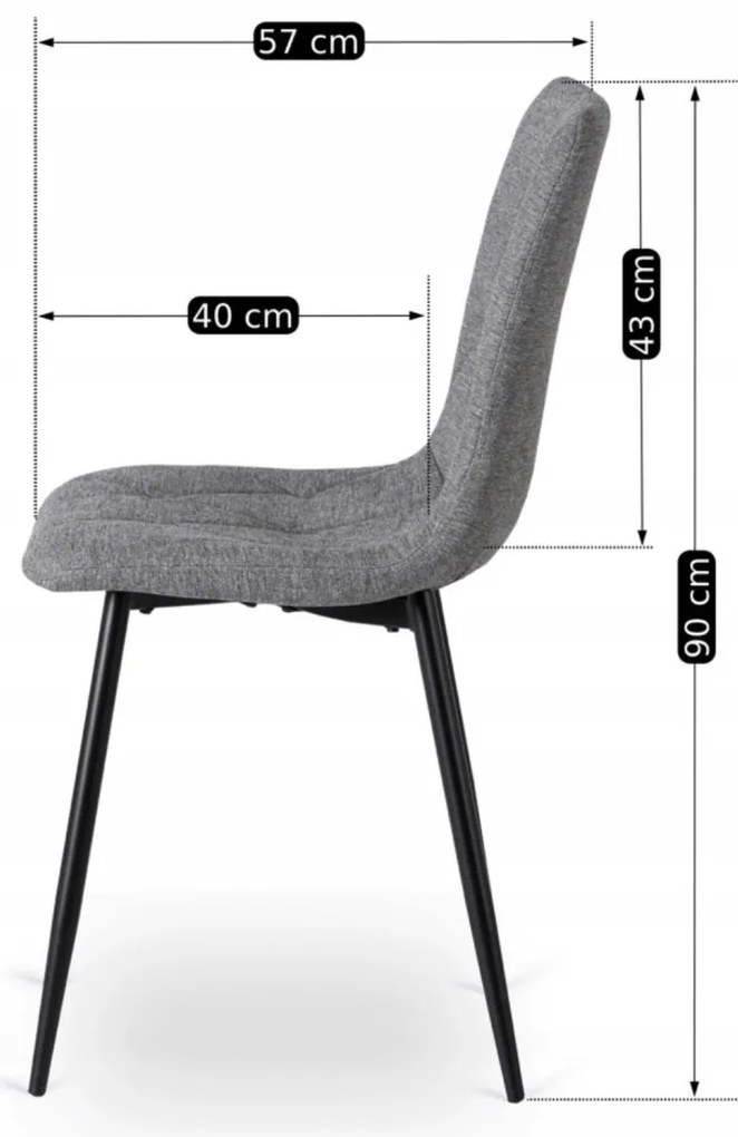 Krzesło ROBIN 2 Szare