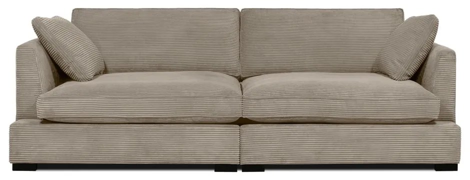 Bézs kordbársony kanapé 236 cm Mobby – Scandic