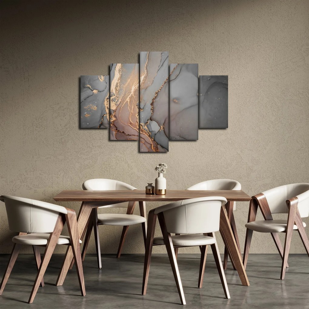 Kép - Szürke-arany márvány (150x105 cm)