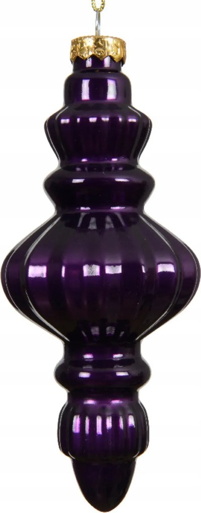 Lila üveggömb elegáns karácsonyfadísz