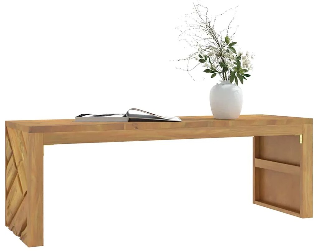 tömör tíkfa dohányzóasztal 110x35x38 cm