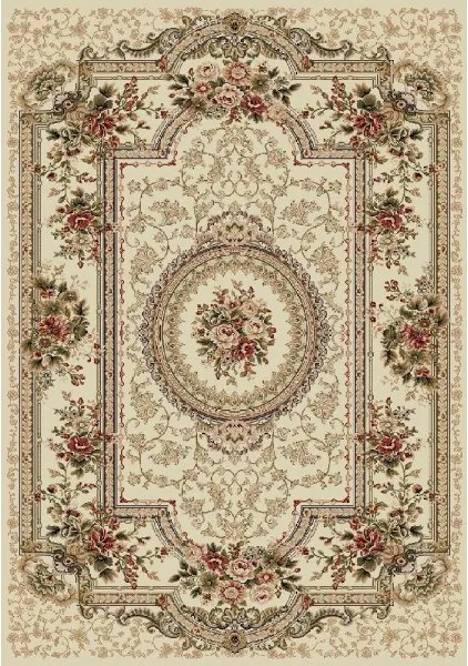 Klasszikus krémszőnyeg medállal