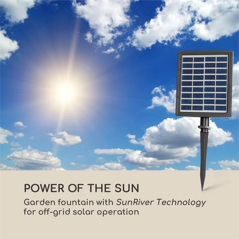 Blumfeldt Speyer, vízesés szökőkút, napelemes szökőkút, kerti szökőkút, 4 szint, működés akkumlátorral