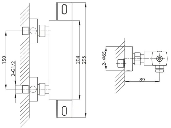 Sapho - MIXONA termosztátos zuhanycsaptelep, fényes króm