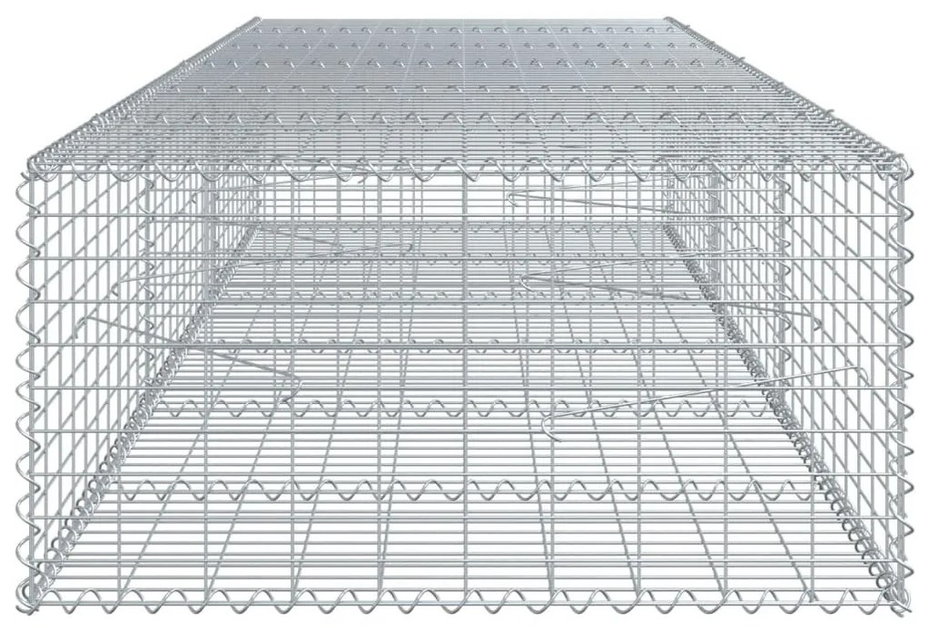 horganyzott vas gabion kosár fedéllel 300 x 100 x 50 cm