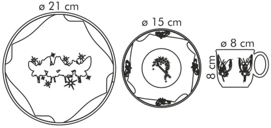 Tescoma BAMBINI gyermek étkészlet, tündérek, 3 db,