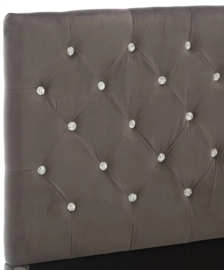 szürke bársony ágykeret 140 x 200 cm