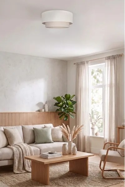 Brilagi - LED mennyezeti lámpa BOHO ECO 1xE27/10W/230V átmérő 40 cm krémszínű