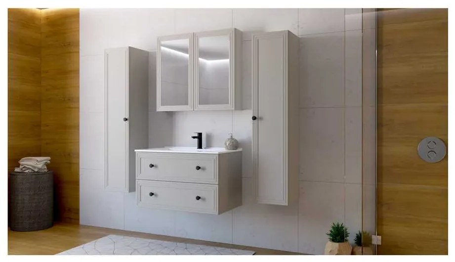 Bondi tükrös fali szekrény 80 cm, krém