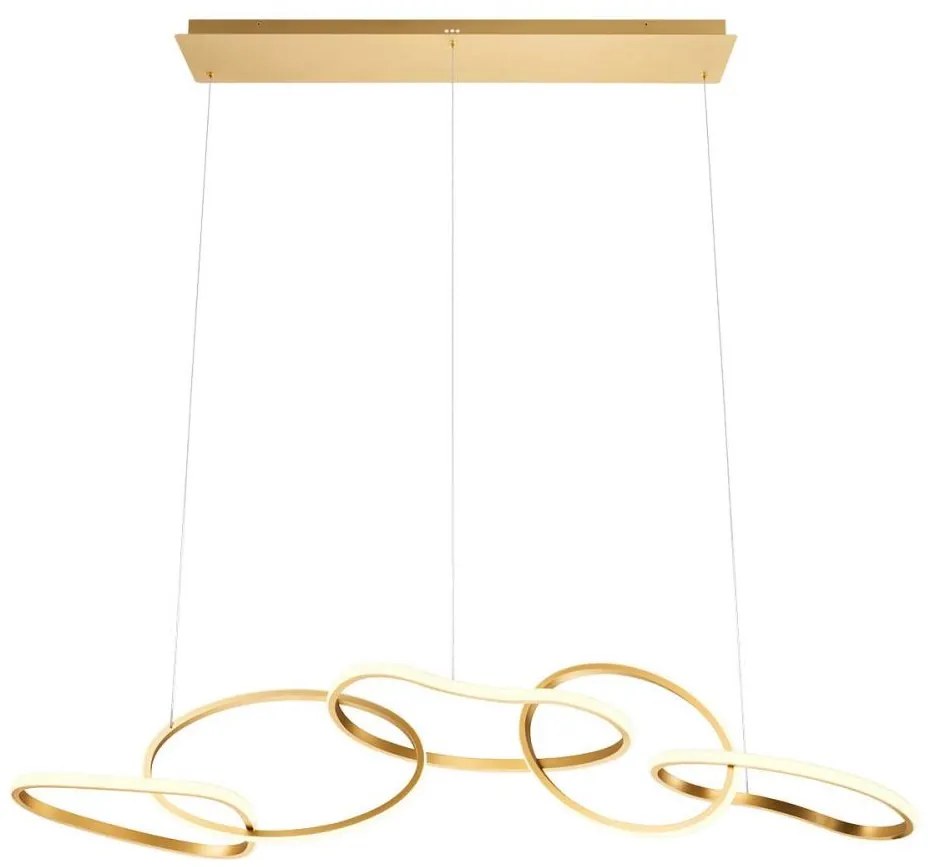 Redo 01-3392 - Dimmelhető LED csillár acélsodronyon BIAS LED/120W/230V aranyszínű