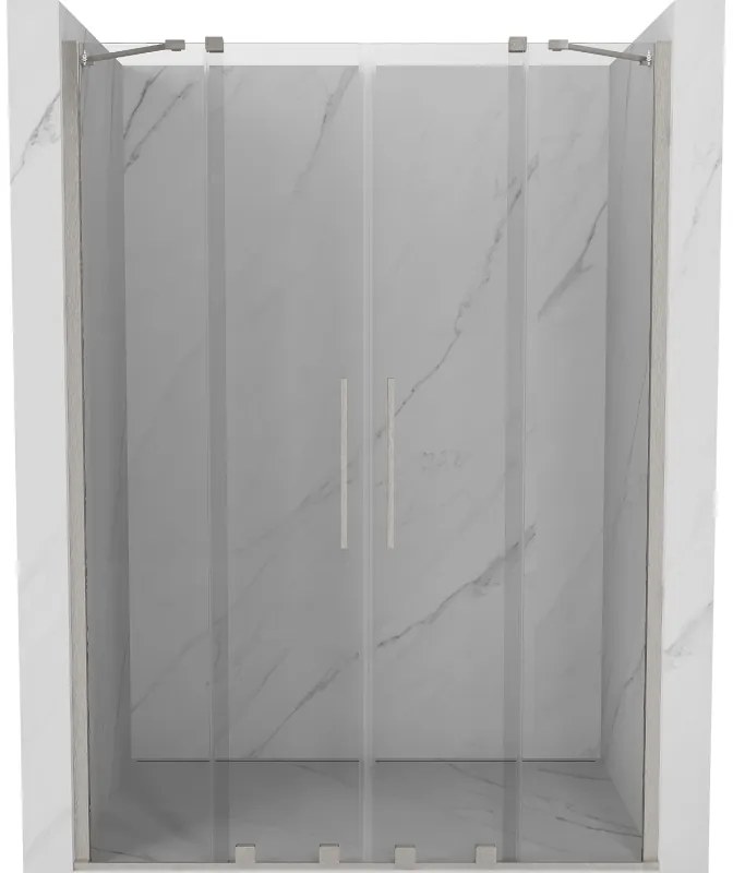 Mexen Velar Duo, tolózuhanyajtó nyitáshoz 140 cm, 8 mm átlátszó üveg, csiszolt acél, 871-140-000-02-97