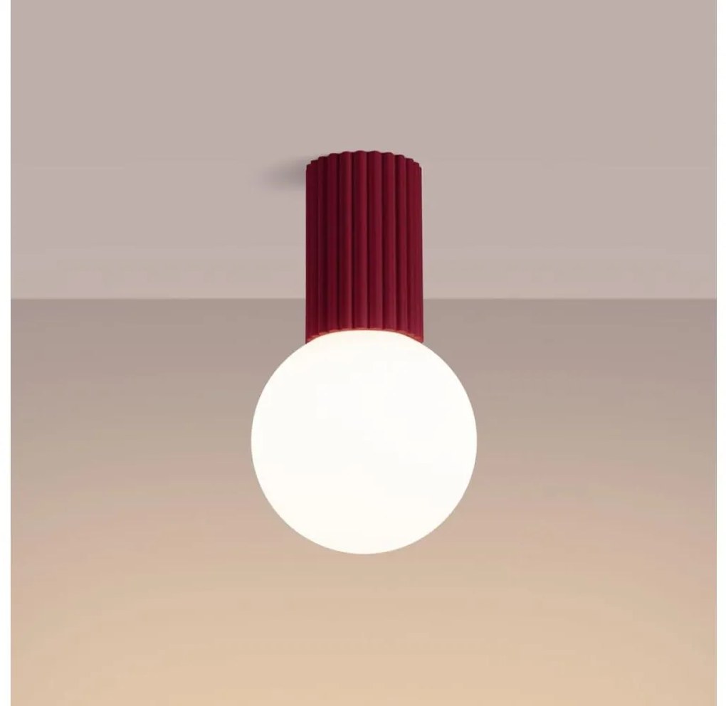 Sollux SL.1748 - Fürdőszobai mennyezeti lámpa HALO 1xG9/8W/230V IP44 piros