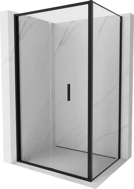 Mexen Exo összecsukható zuhanykabin 70 x 100 cm, átlátszó, fekete - 816-070-100-70-00