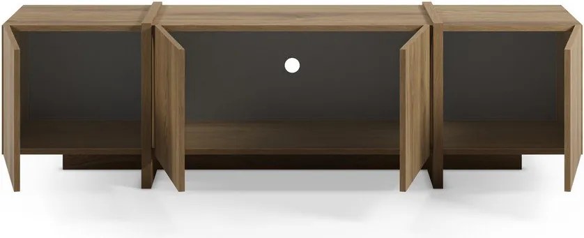 Natúr színű TV-állvány tölgyfa dekorral 180x55x35 cm Volia – Marckeric