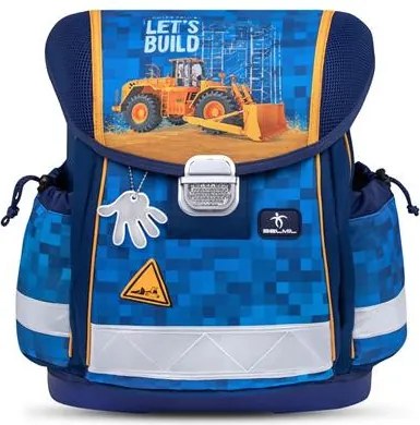 Iskolatáska, fémcsat, BELMIL Classy Bulldozer, munkagép (BL40313AG24F)
