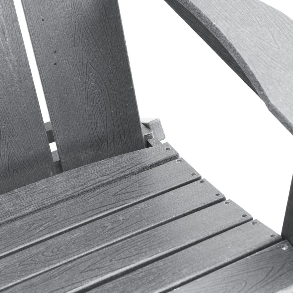 Összecsukható Adirondack szék Világosszürke 74.5x80.5x90 cm HDPE