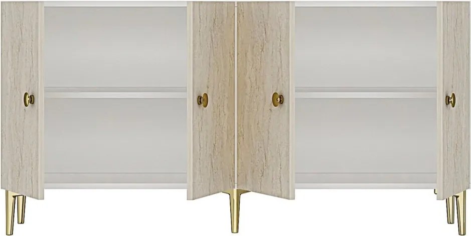Simple 180 - White, Travertine