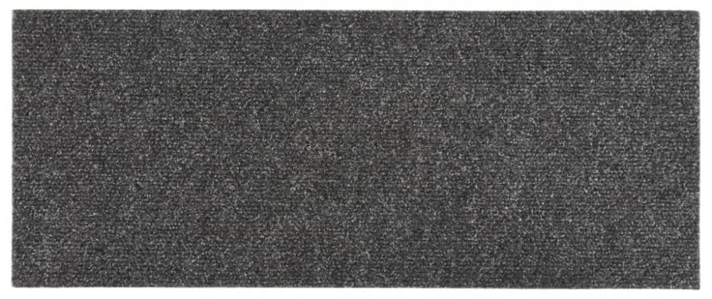 15 db antracit négyszögletes öntapadó lépcsőszőnyeg 60 x 25 cm