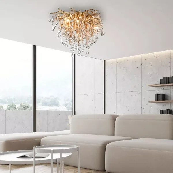 Paul Neuhaus 8091-11 - Felületre szerelhető csillár ICICLE 9xG9/40W/230V átm. 50 cm réz