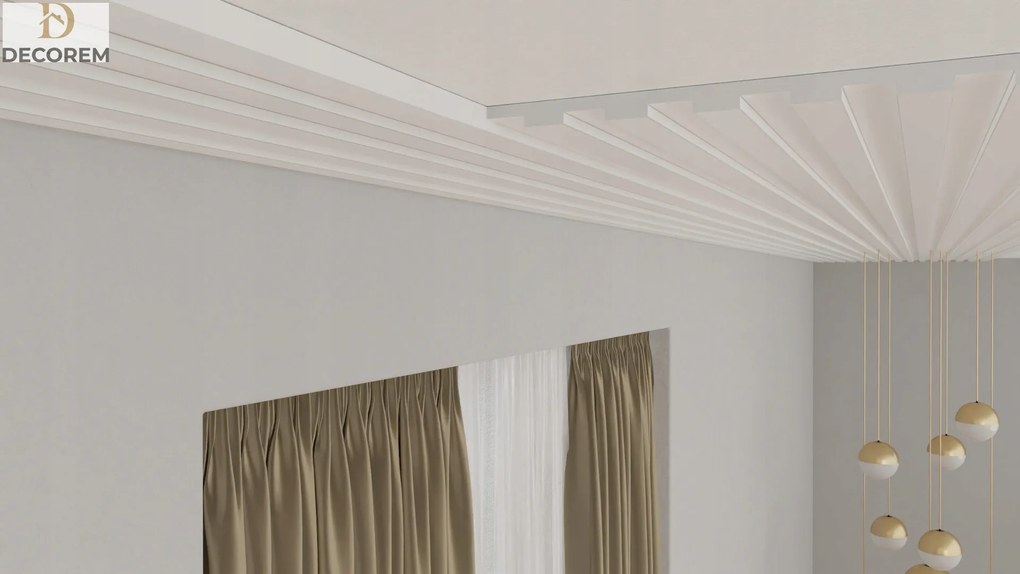 Mennyezeti Fali panel DP3D1 3,5x61x200 cm Lamel 3D Xps Decorem