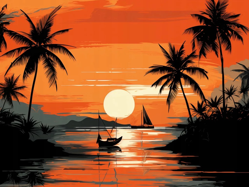 Poszter 20x15cm Trópusi nyugalom