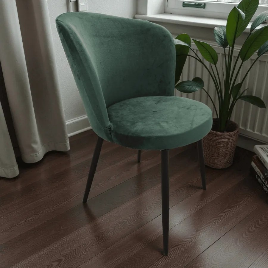 Székhuzat JYSK RISSKOV étkezőszékre (sötétzöld)