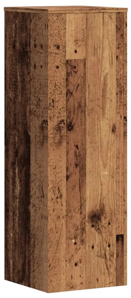 antik fa színű szerelt fa növényállvány 33 x 33 x 100 cm