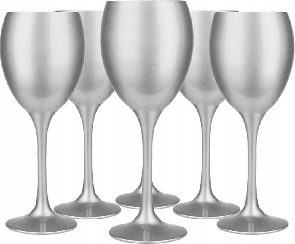 6x Borospohár Ezüst 300ML 6DB-OS Szett