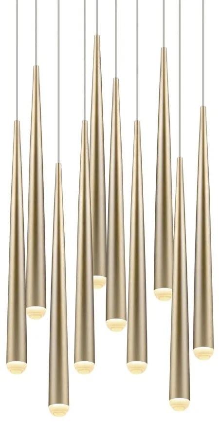 Aranyszínű LED függőlámpa ø 30 cm Cala – Trio Select