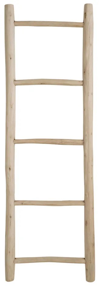 Dekorációs létra teak fából, natúr, 50x150 cm