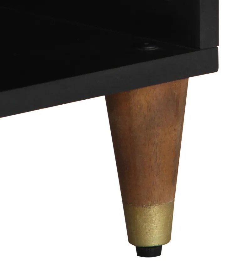 Média szekrény Mézbarna Tömör mangófa, Mérnöki fa 80 x 33 x 46 cm