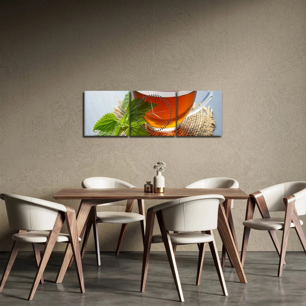Egy csésze teaképe (órával) (90x30 cm)