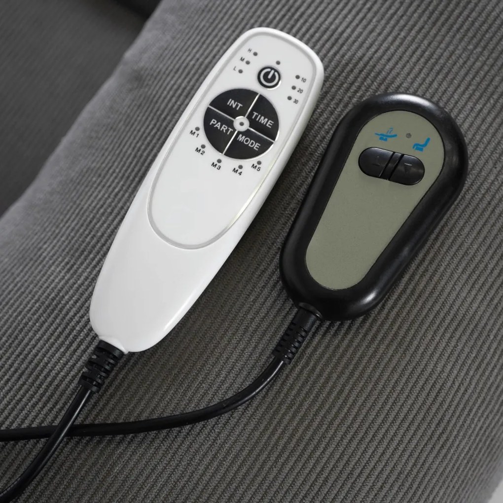 Elektromosan Vezérelhető Masszázsfunkciós Relaxfotel Szürke Színben, Felállást Segítő Funkcióval. FENIX